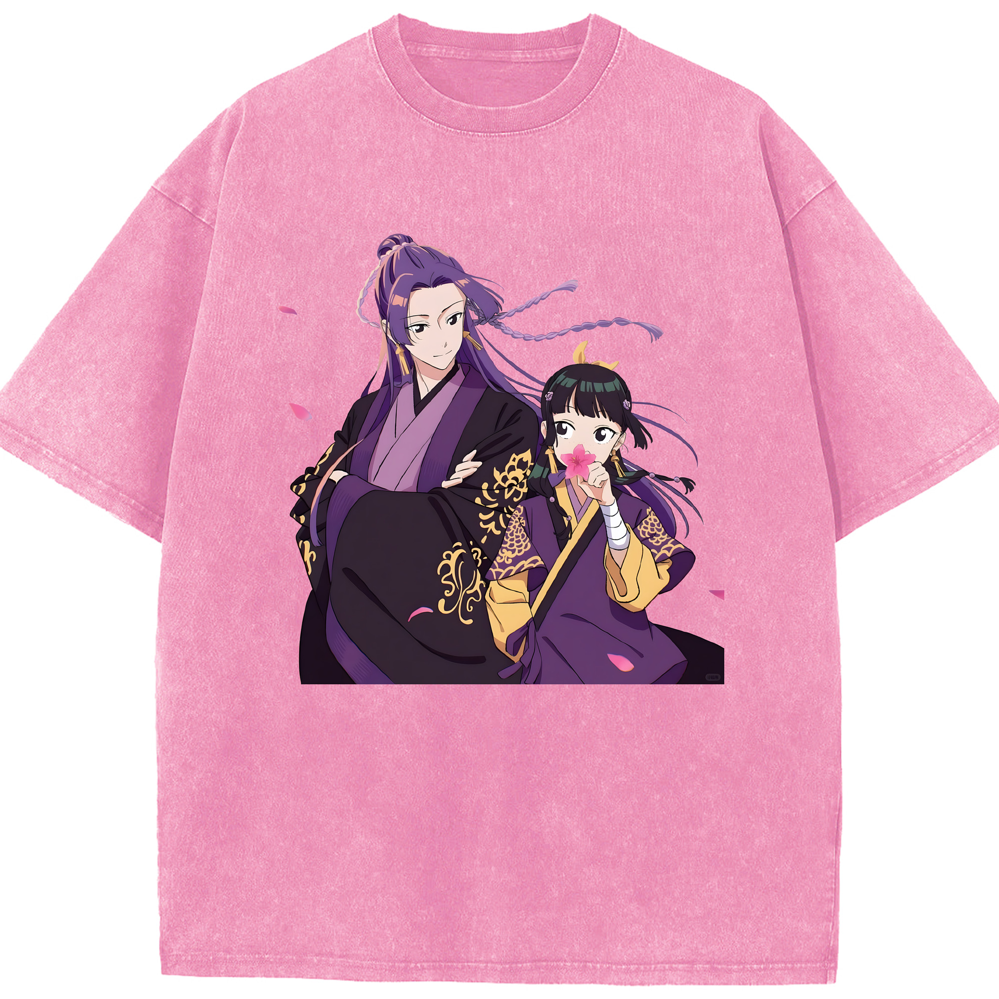 （画像用） 薬屋のひとりごと The Apothecary Diaries 綿100% ヴィンテージ風 半袖Tシャツ（フロントプリント）